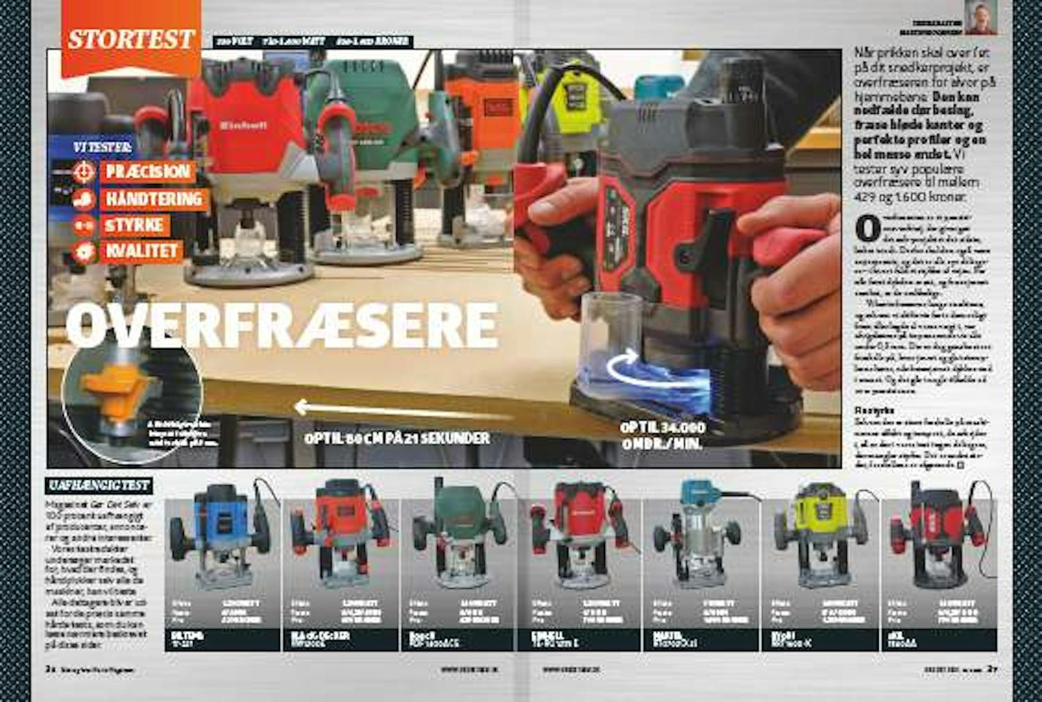 Overfræser test Overfræser test